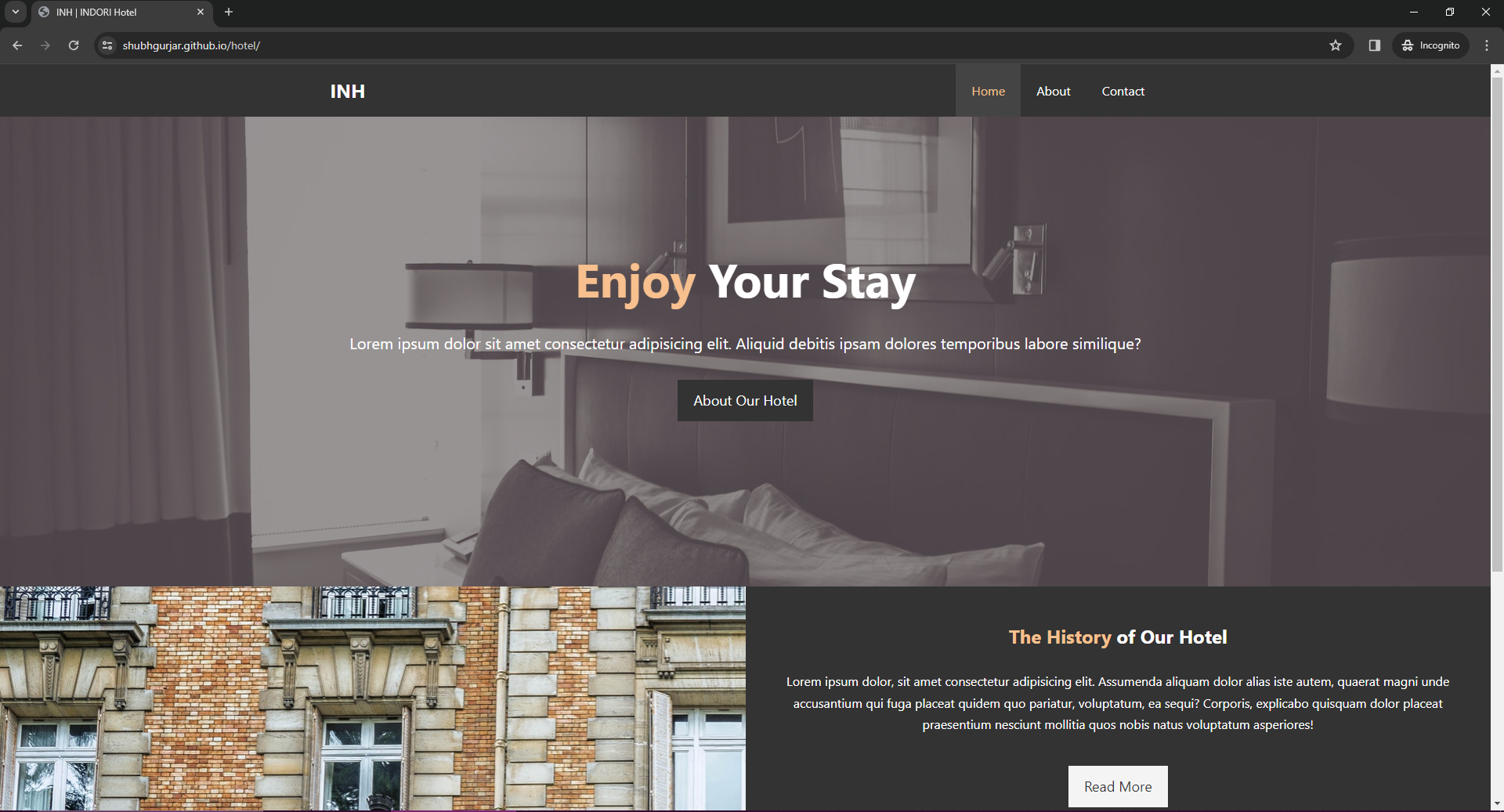 indori hotel website