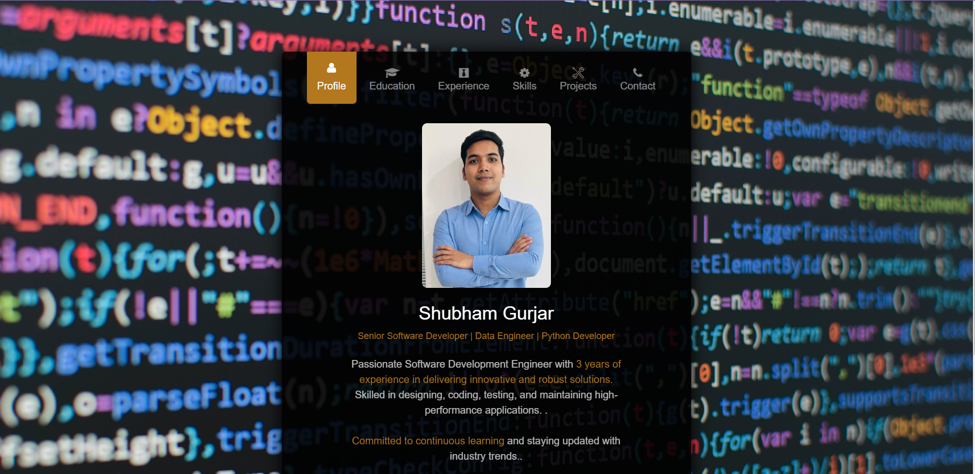 personal portfolio website